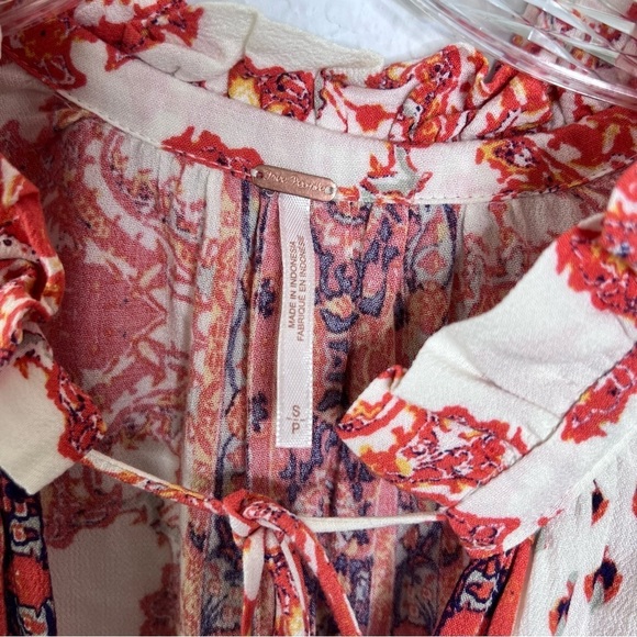 Free People Tunic Dress Women Small Magic Mystery Boho Flare Sleeve B15 - Picture 5 of 11